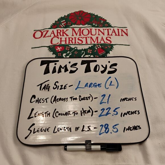 VTG Ozark Mountain Christmas Branson Missouri Sweatshirt Womens Size Large - Picture 8 of 8